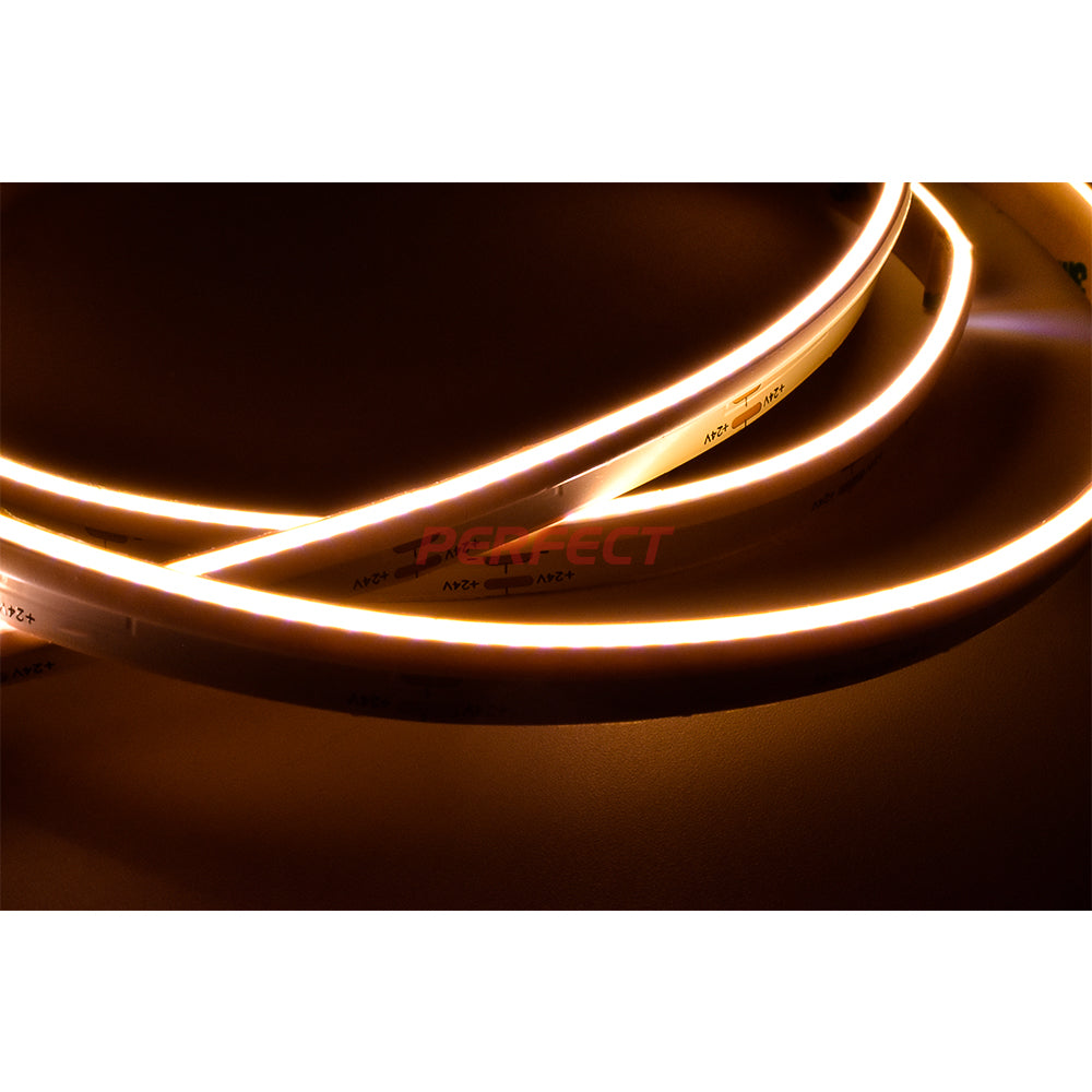 LED No Dot Side Emitting COB 16 Feet Long - 311 Lumens per Foot - 24V - 8mm Width - 3000K/4000K/6500K