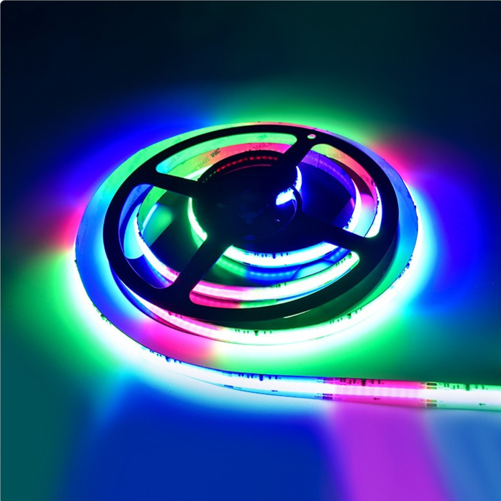 LED No Dot Pixel Tape Light 16 Feet Long - 24V - 12mm Width - RGB