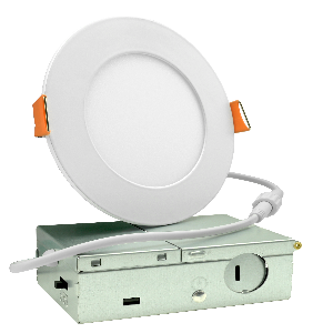 4" LED 9W Ultra Slim Wafer Recessed Down Light - Adjustable Color Temp (27K/3K/35K/4K/5K) 120V