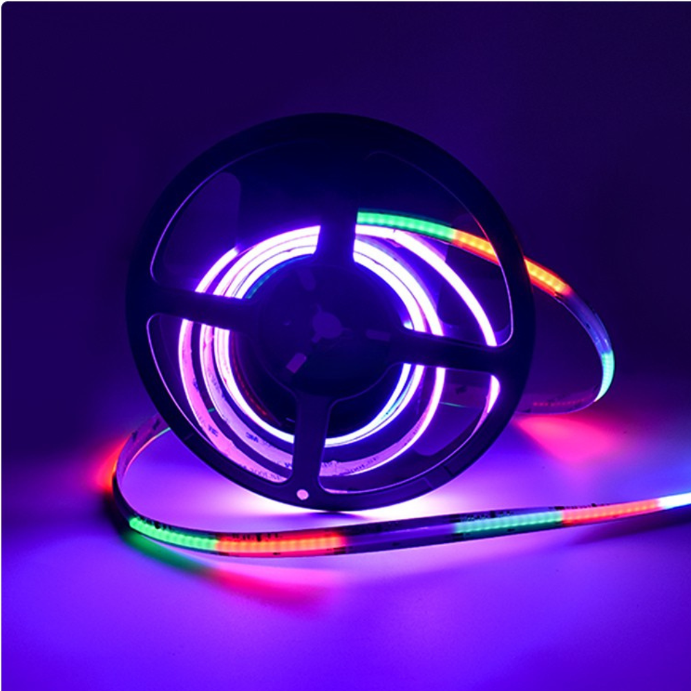 LED No Dot Pixel Tape Light 16 Feet Long - 24V - 12mm Width - RGB
