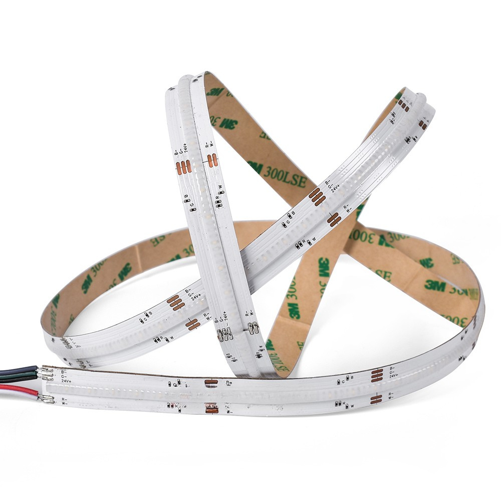 LED No Dot RGB Tape Light 16 Feet Long - 24V - 12mm Width - WRGBW 3000K+6500K