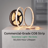 Color Temp Tunable (CCT) LED Strip Lights Light Kit: Includes strip light, driver, dimmer, connectors, channel, and diffuser.