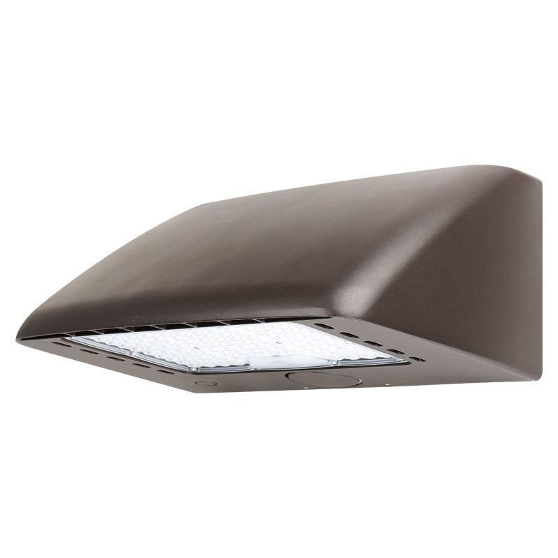 LED 95w Full Cutoff Wall Pack - Adjustable Wattage (38/57/76/95) + Color Temp (3000K/4000K/5000K) 15,000 lumens 120-277V